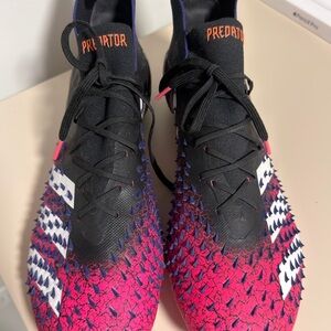 Adidas Predator Cleats - Black, Pink, and Blue